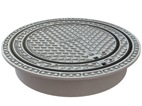 1000 Ramme støpejern m/tett lokk