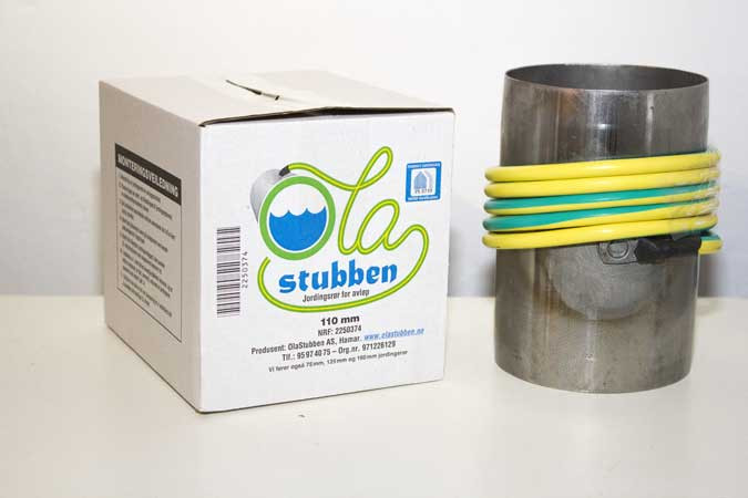 110 mm jordingsrør f/avløp Olastubben