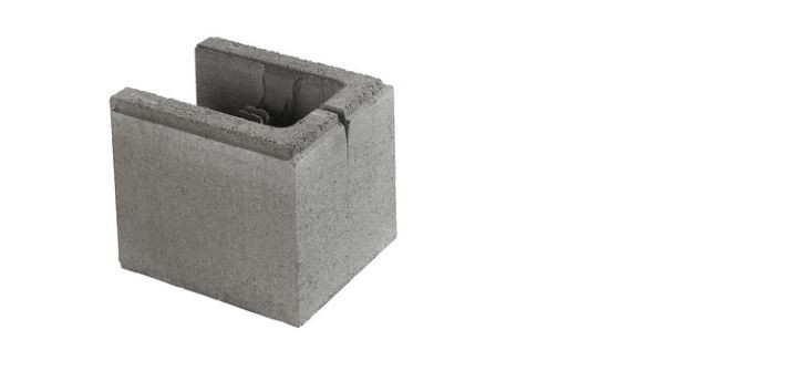 Forskalingsblokk Halvblokk Ende 20x20x25  - stk pris