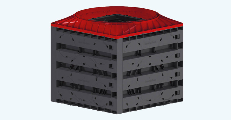 ECOBloc Vario 800 flex Typ1 Kum 800x800x355mm (230 lit)