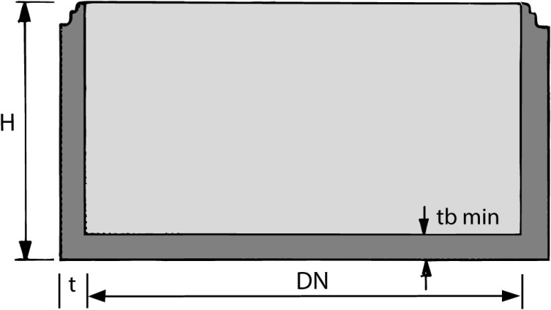 Betongring m/bunn 650/500 N-Skjøt