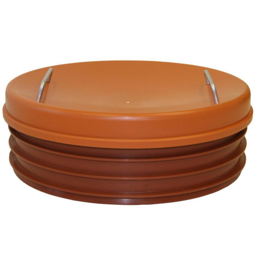 Innvendig PP-lokk med 2 håndtak for 630 mm stigerør, Oransj