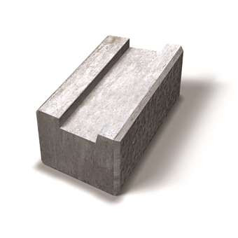 Megawall Såleblokk 400x200x150 mm grå - stk pris