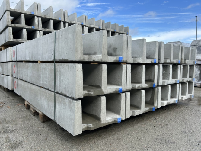 Kabelkanal 1-løps 2 m - elektro BETONG