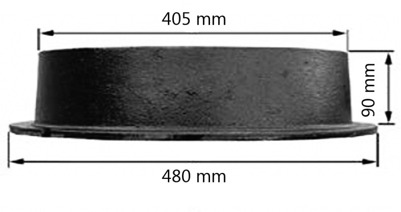 Tett kumlokk 400mm lett A15