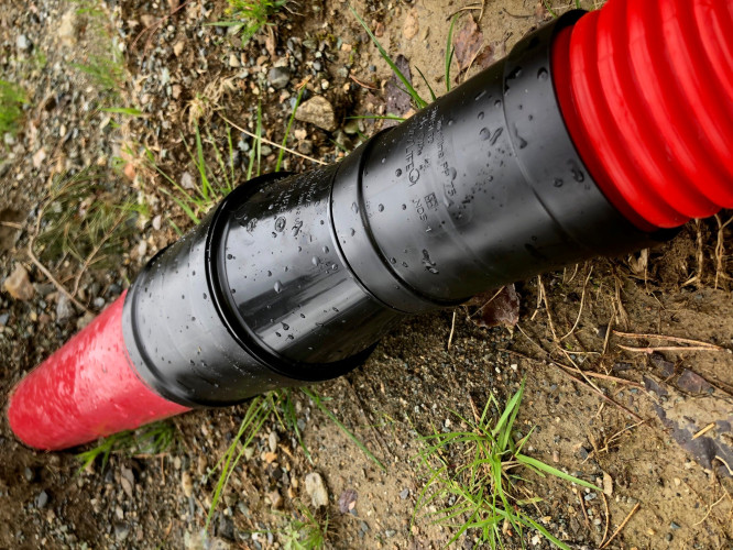 Overgang 110 x 75 for kabelrør, sentrisk