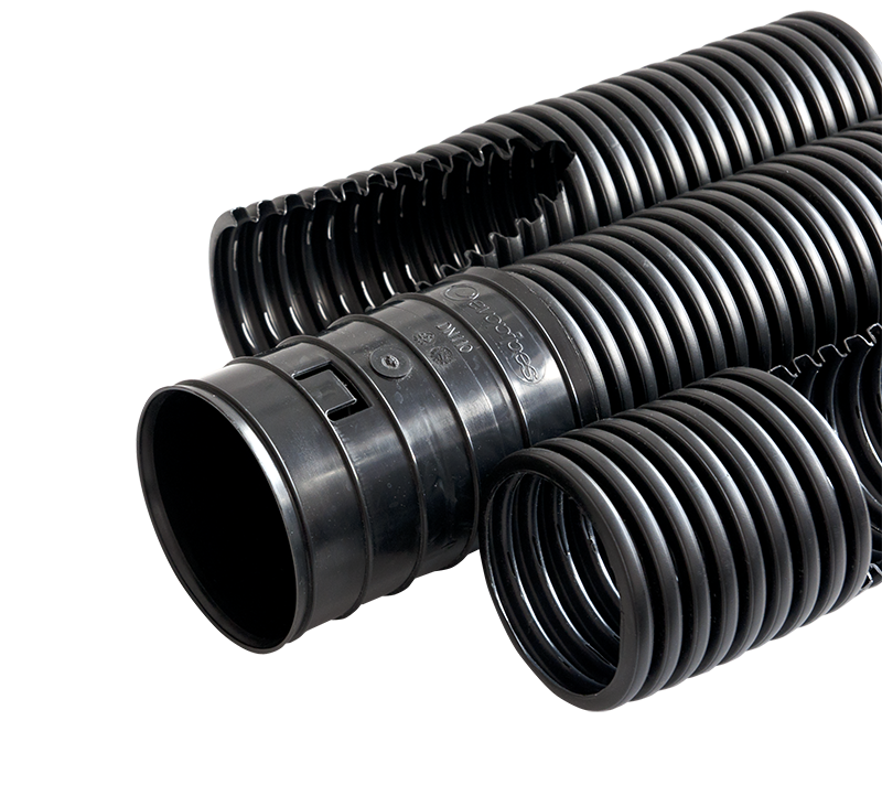 Drensrør 160/139MM x 6 m - Rundsl. - METER